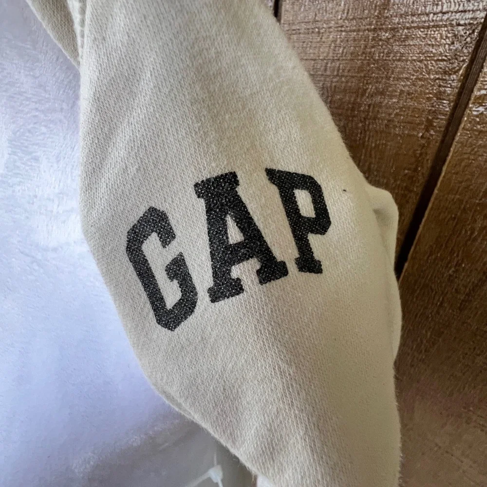 Baby Gap Disney Mickey Mouse Ears Hooded Romper Cream Fleece 0-3 Months